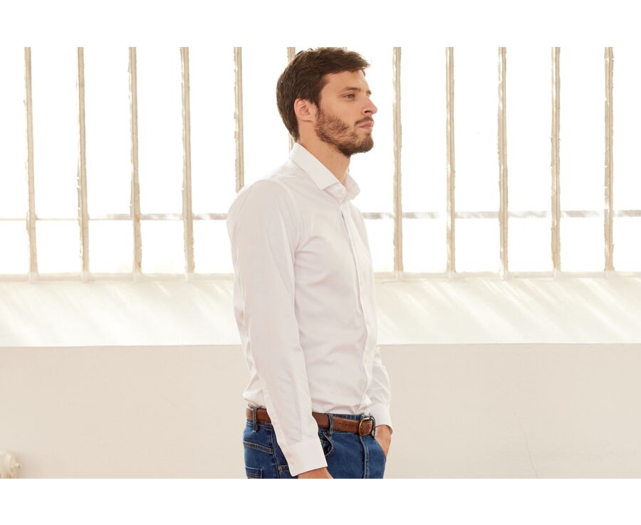 White Twill cotton shirt - CAUBERT