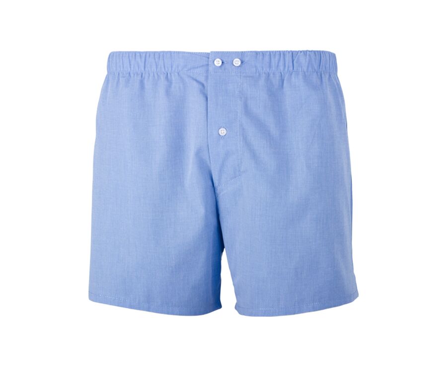 Box of 2 Plain Blue/Striped Ocean blue and white Men's boxer