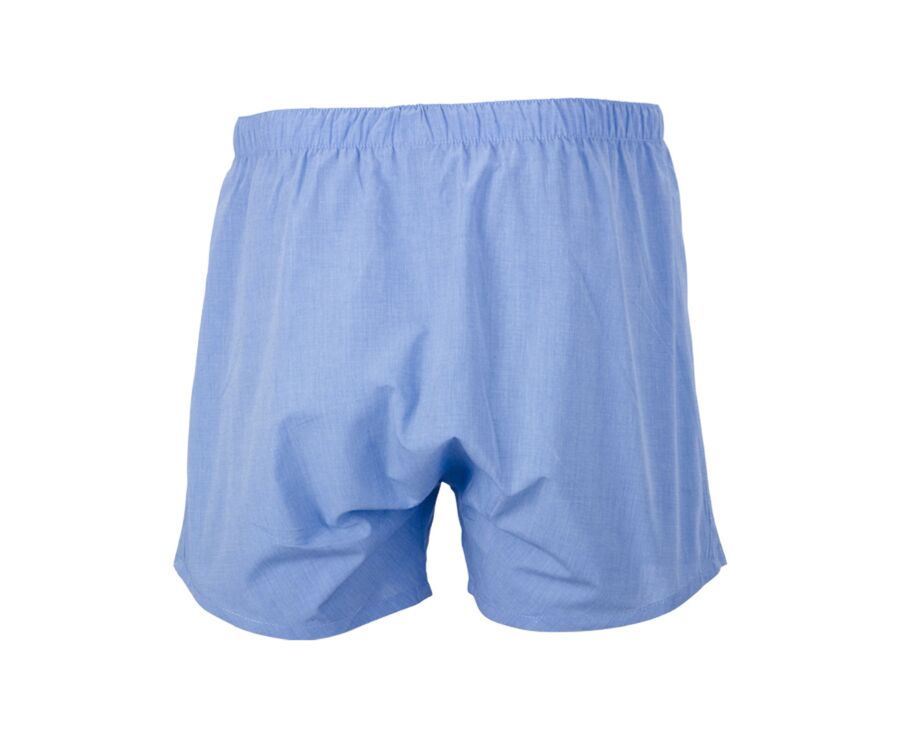 Box of 2 Plain Blue/Striped Ocean blue and white Men's boxer shorts - ELON