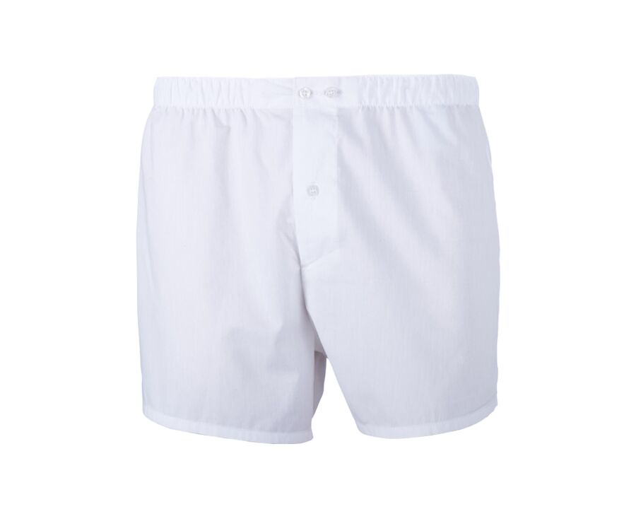 Box of 2 Plain white/printed navy and beige Men's boxer shorts - ELON