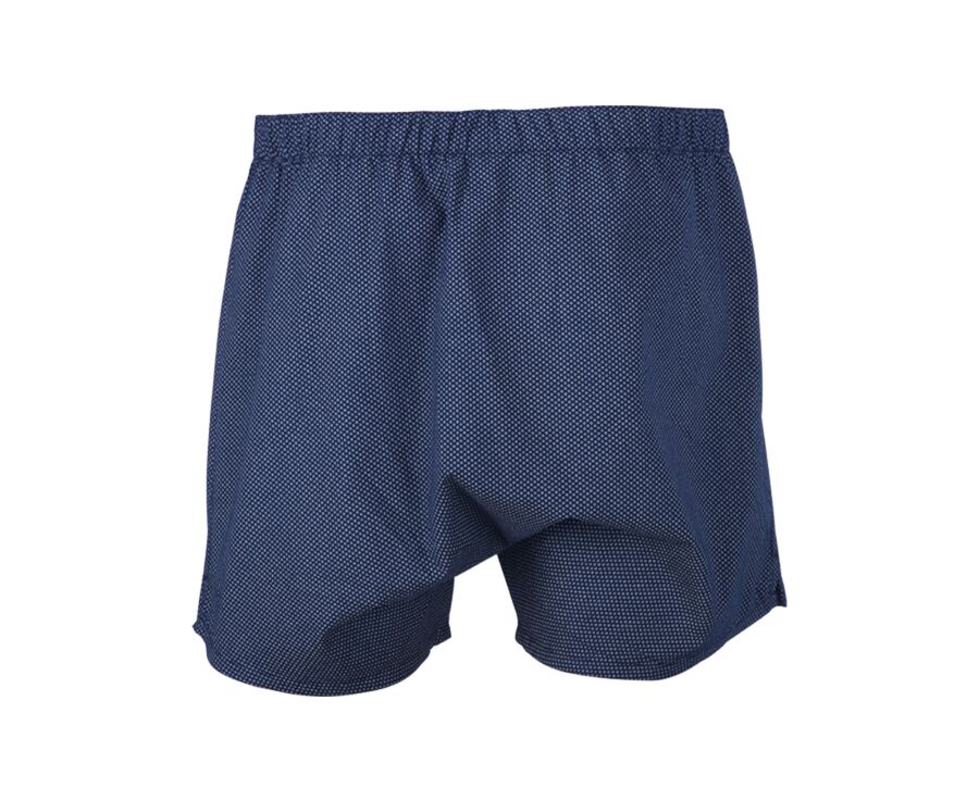 Box of 2 Plain white/printed navy and beige Men's boxer shorts - ELON