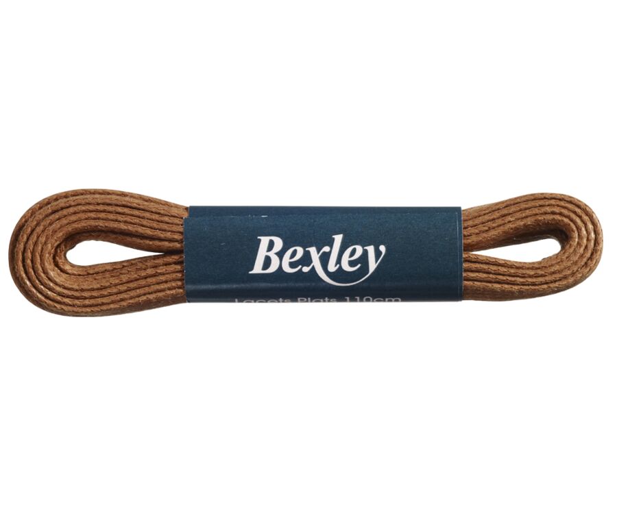1 pair of Cognac shoelaces for men's trainers