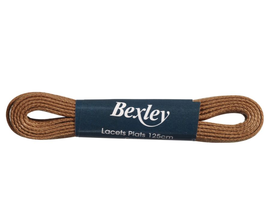 1 pair of Cognac shoelaces for men's trainers