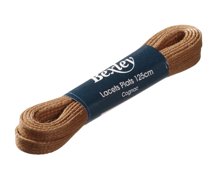 1 pair of Cognac shoelaces for men's trainers