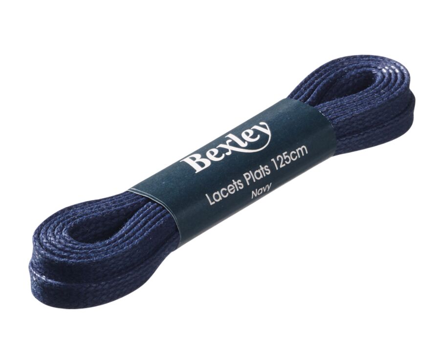 1 pair of Navy shoelaces for men's trainers