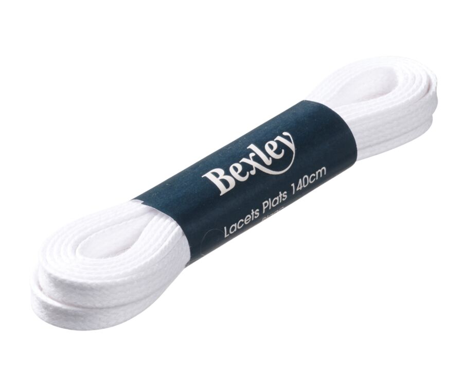 1 pair of White shoelaces for men's high top trainers