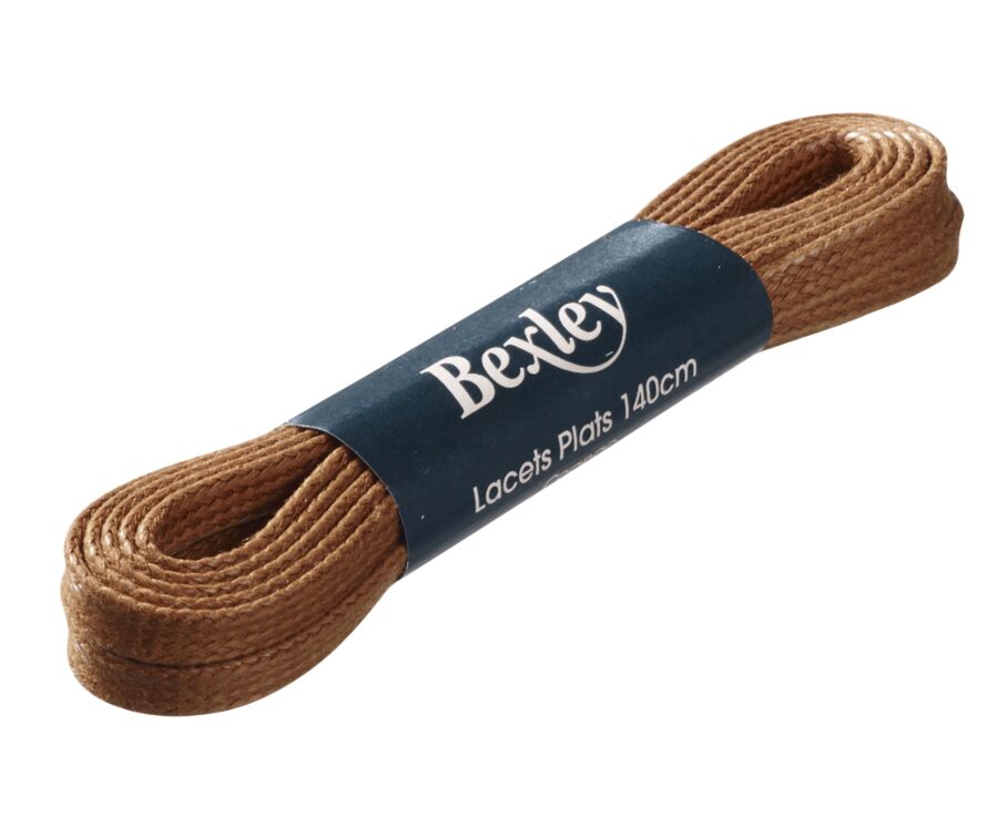 1 pair of Cognac shoelaces for men's high top trainers