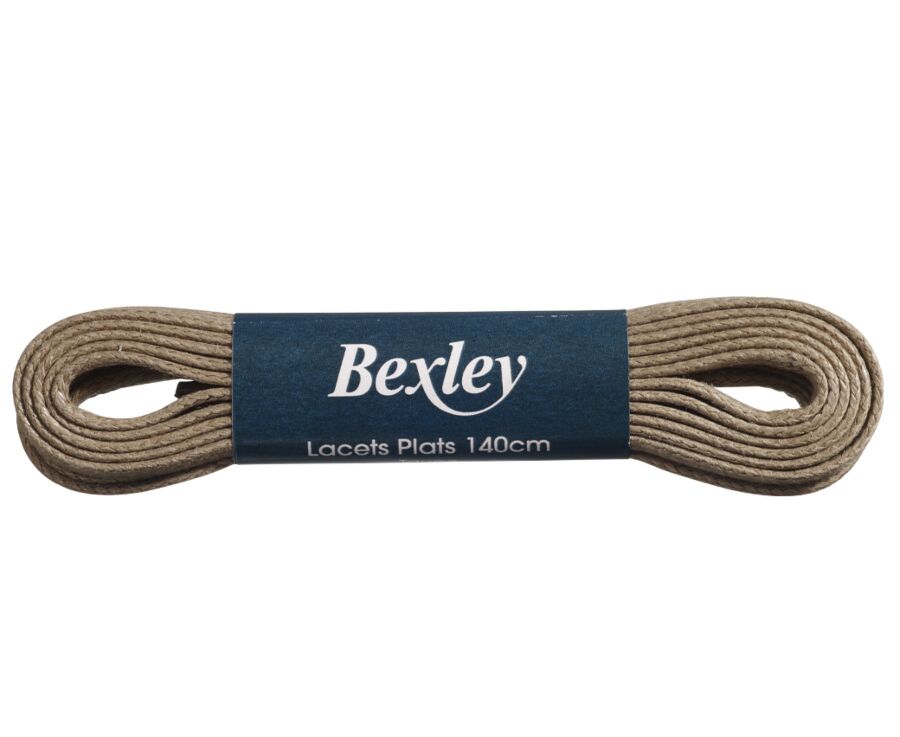 1 pair of Taupe shoelaces for men's high top trainers