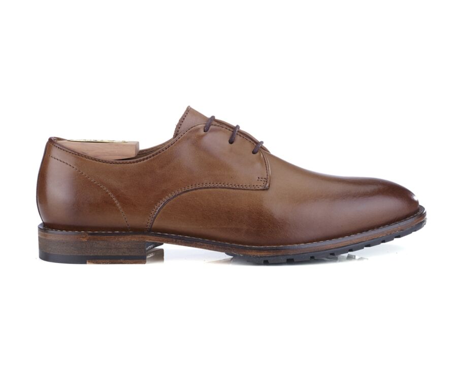 Patina Hazelnut Derby Shoes - EASTLING PATIN