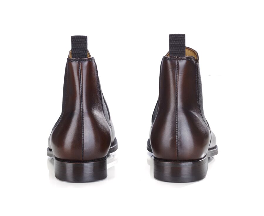 Patina Chocolate Leather Chelsea Boots - ALDERTON GOMME