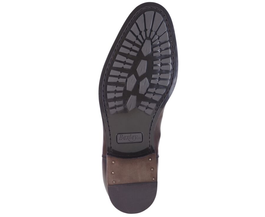 Patina Chocolate Leather Chelsea Boots - ALDERTON GOMME