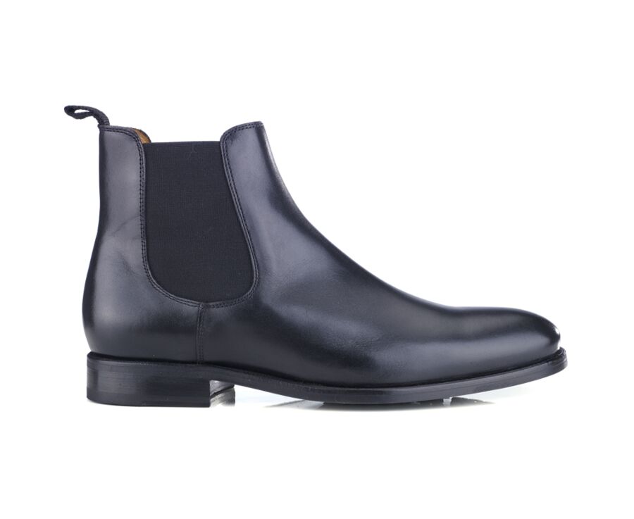 Black Leather Chelsea Boots - ALDERTON GOMME