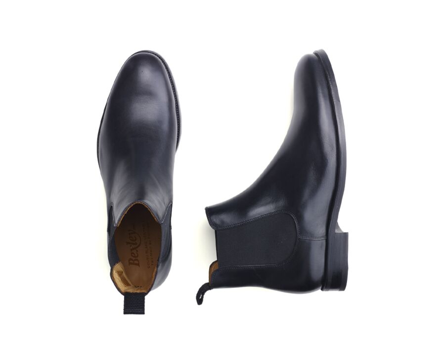 Black Leather Chelsea Boots - ALDERTON GOMME