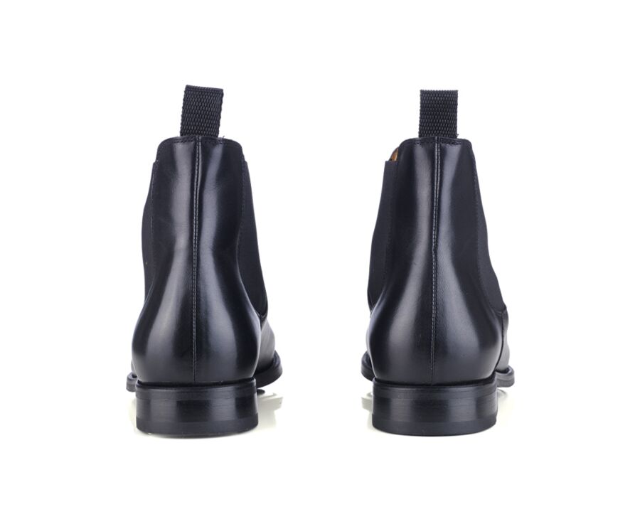 Black Leather Chelsea Boots - ALDERTON GOMME