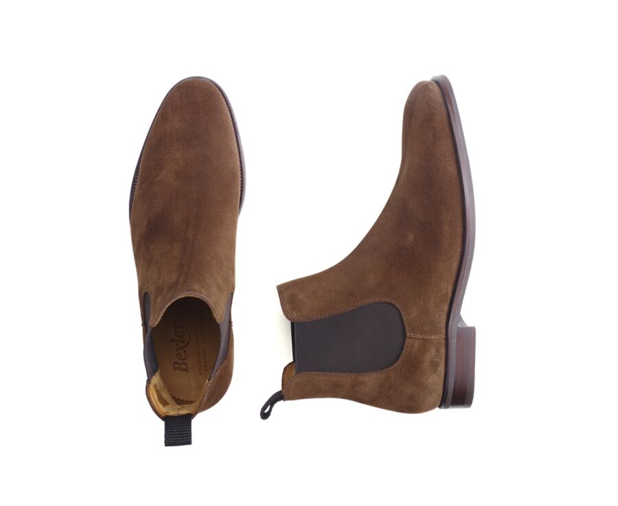 Havana Suede Leather Chelsea Boots - ALDERTON GOMME