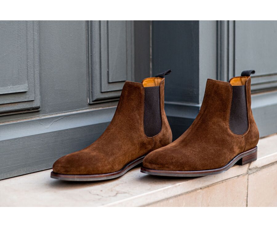 Havana Suede Leather Chelsea Boots - ALDERTON GOMME