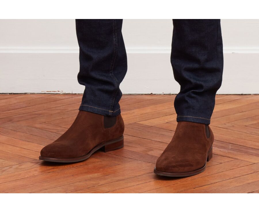 Havana Suede Leather Chelsea Boots - ALDERTON GOMME