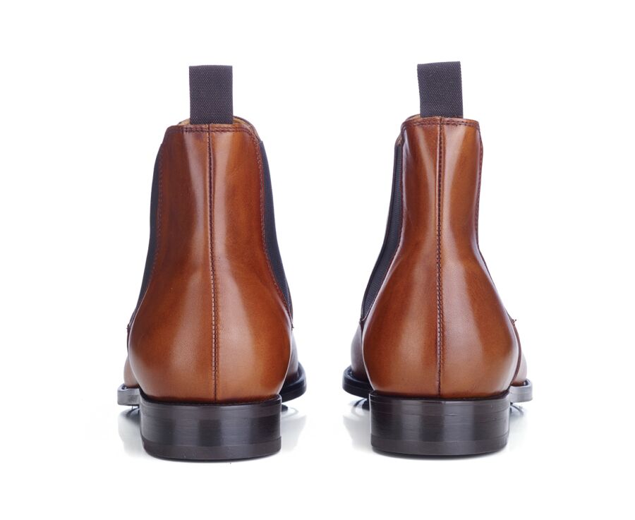 Patina Gold Leather Chelsea Boots - ALDERTON GOMME