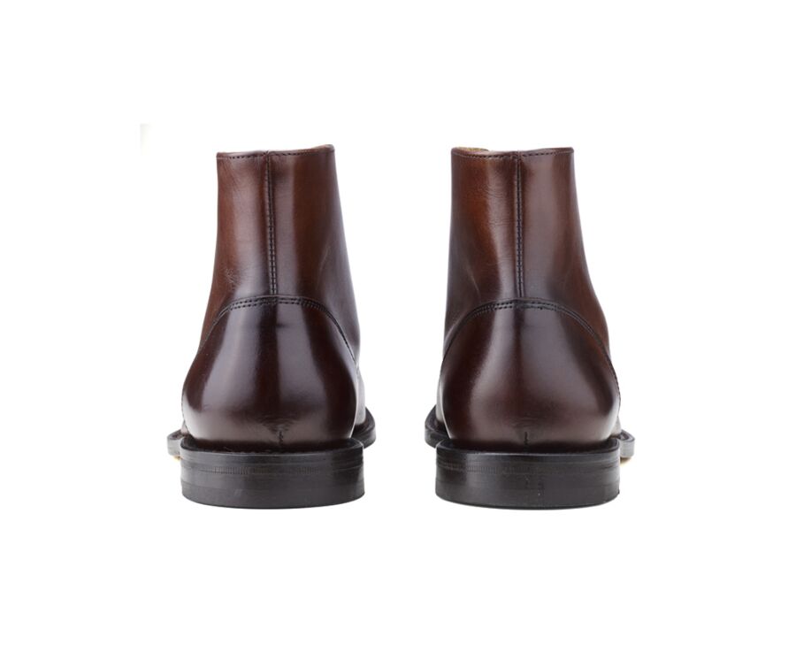 Patina Chocolate Leather Boots - KINSHAM