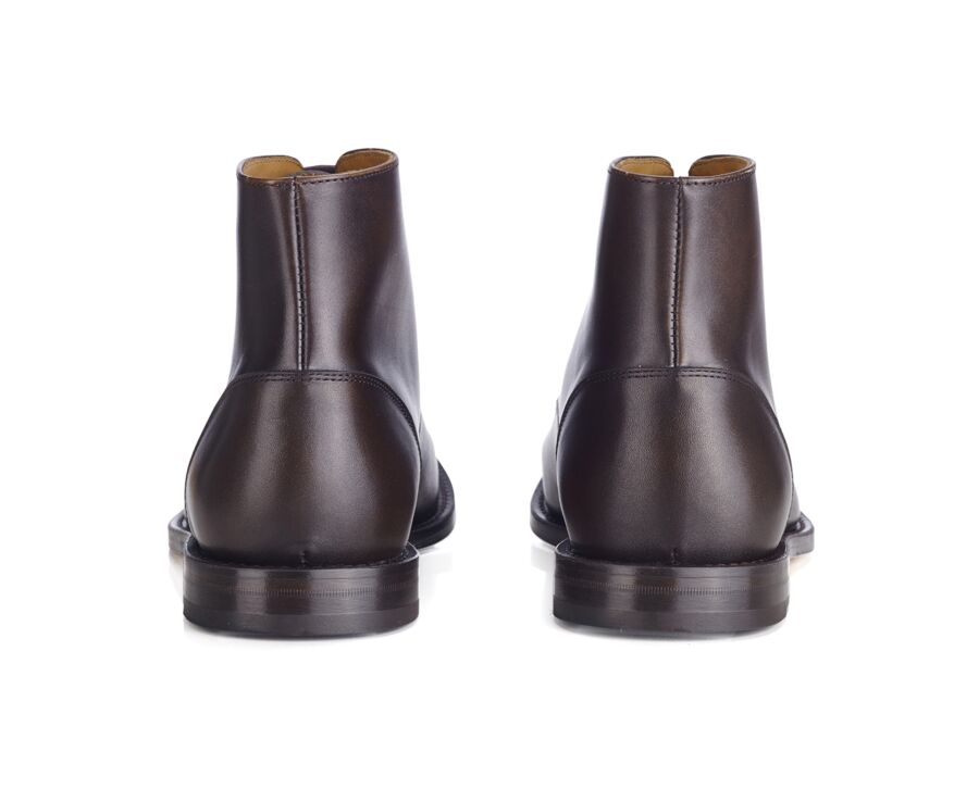 Patina Brown Leather Boots - KINSHAM