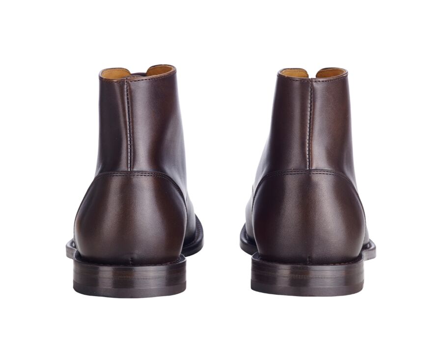Patina Brown Leather Boots - KINSHAM
