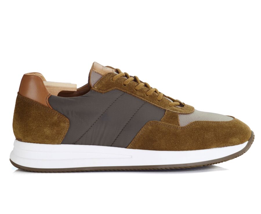 Chamois and Khaki Men's Trainers - NIRRANDA