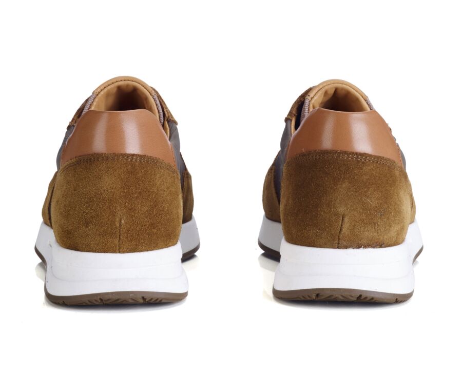 Chamois and Khaki Men's Trainers - NIRRANDA