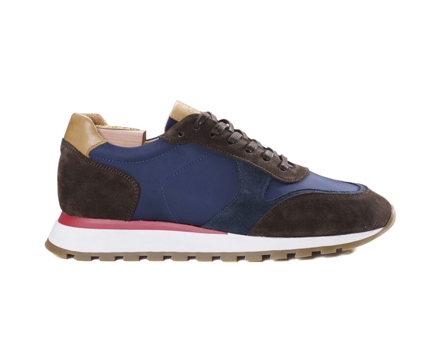 Brown suede and Navy Men's Trainers - BAROMI