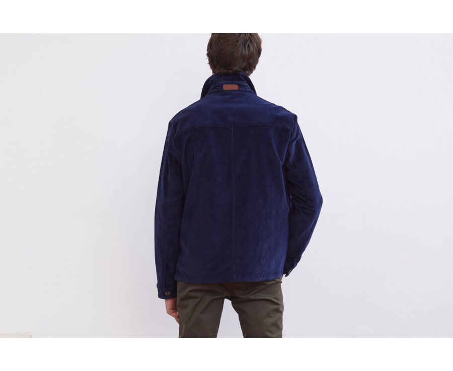 Men's Corduroy Indigo Blue Jacket - FIDÉLIEN