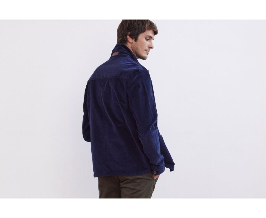 Men's Corduroy Indigo Blue Jacket - FIDÉLIEN
