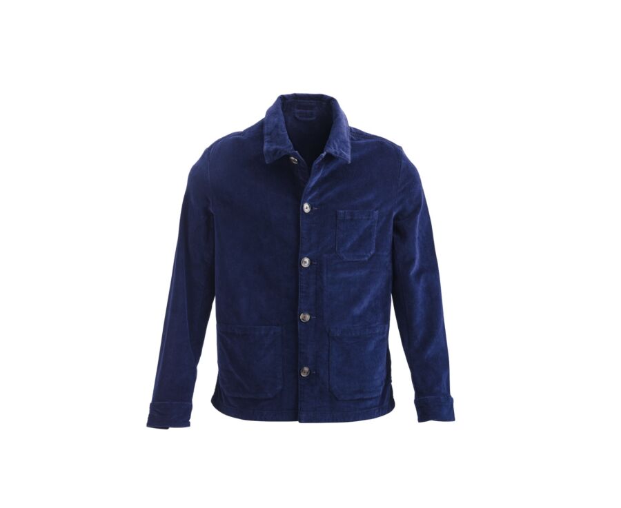 Men's Corduroy Indigo Blue Jacket - FIDÉLIEN
