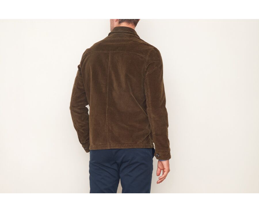Men's Corduroy Olive Jacket - FIDÉLIEN