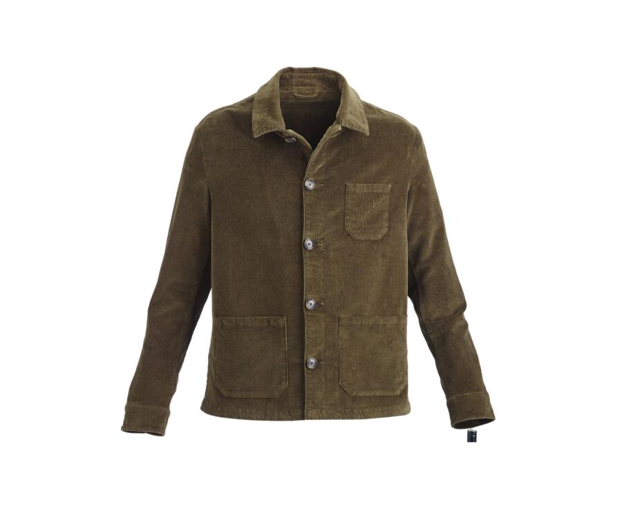 Men's Corduroy Olive Jacket - FIDÉLIEN