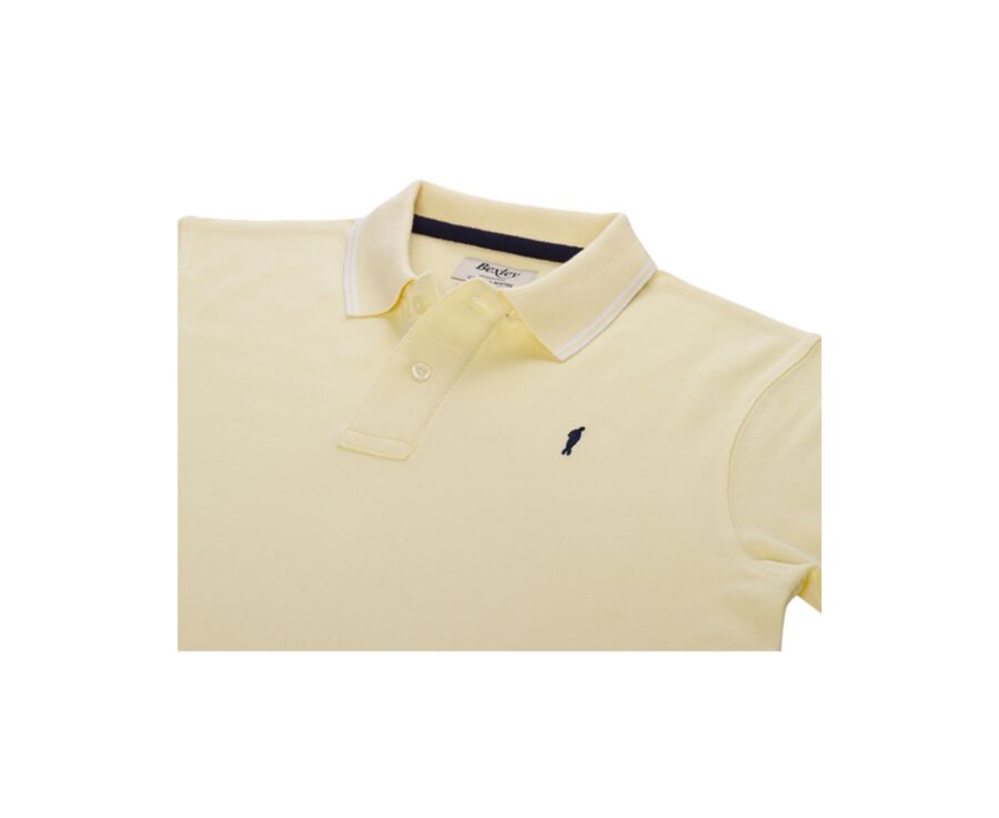 Yellow and White Men's polo shirt - ADNEY