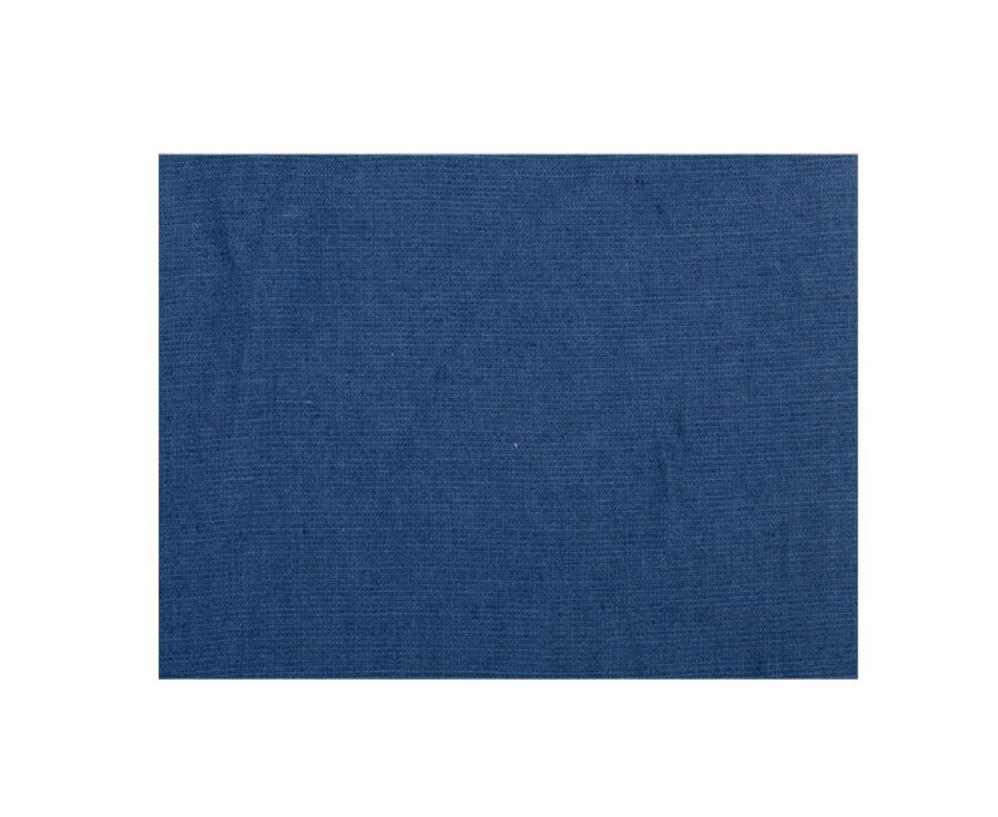 Indigo Blue long sleeve cotton linen shirt - COLTEN