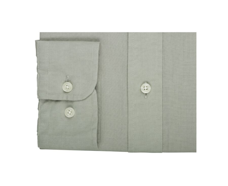 Lime Green long sleeve cotton linen shirt - COLTEN