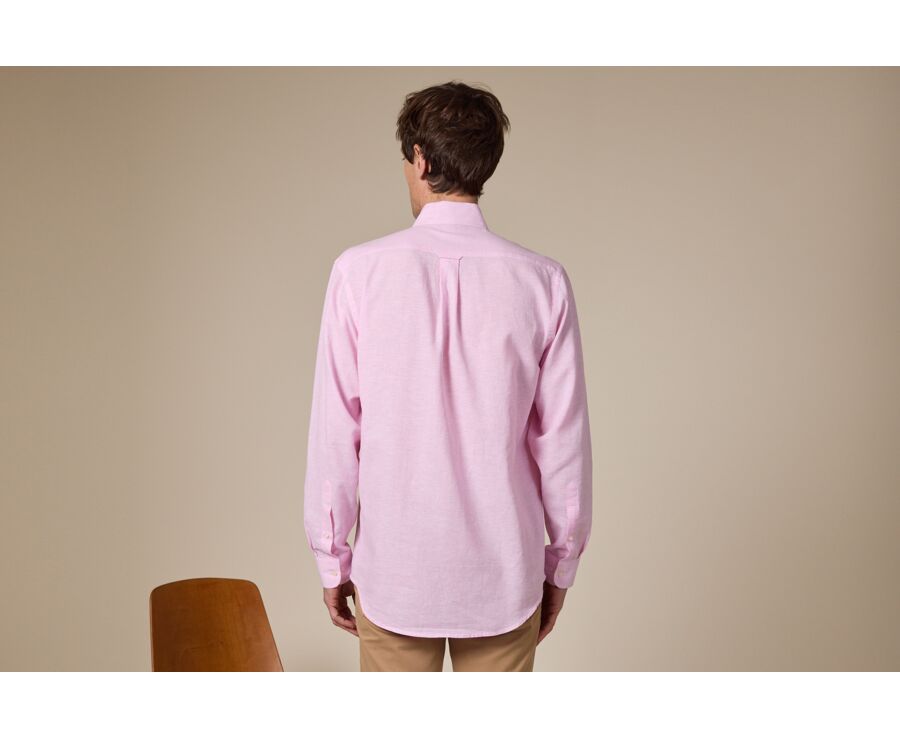 Pink Chambray cotton/linen - COLTEN