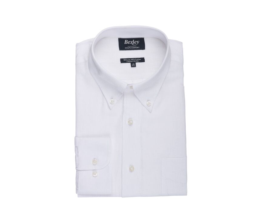 White Chambray cotton/linen - COLTEN