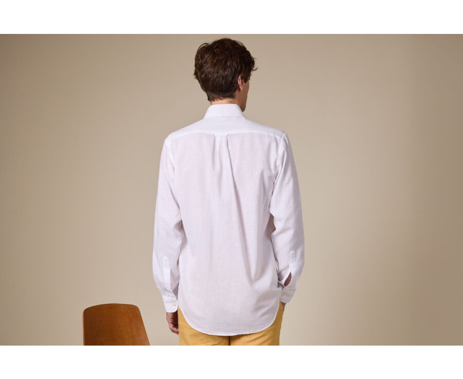 White Chambray cotton/linen - COLTEN