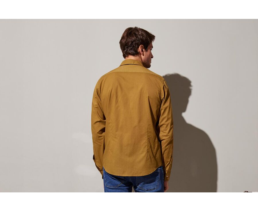 Khaki cotton linen shirt - SYLBERT