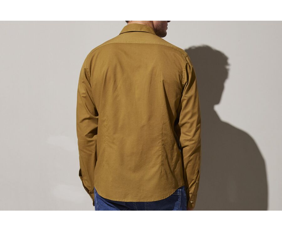 Khaki cotton linen shirt - SYLBERT