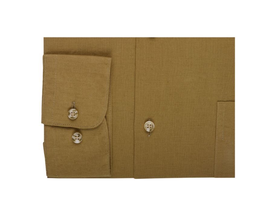 Khaki cotton linen shirt - SYLBERT