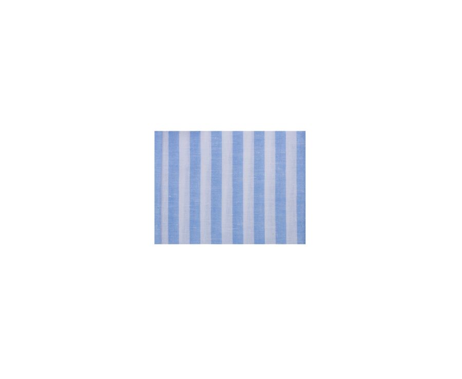Soft Bleu & White striped cotton linen shirt - SIMONIN