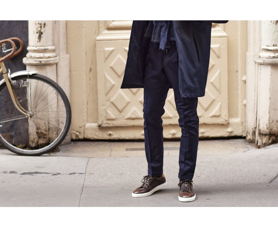 Men's Navy Dress Trousers Jogpant style - LORIAN