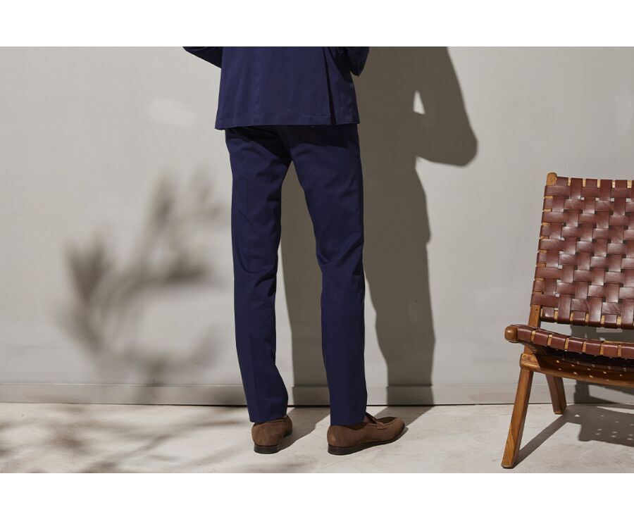 Men's Navy Suit Trousers - LAZARE