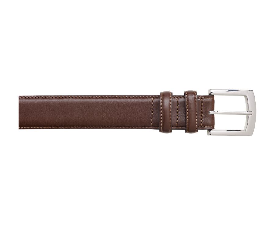 Patina Chestnut Luxury Belt for men - WESTGATE SILVER II