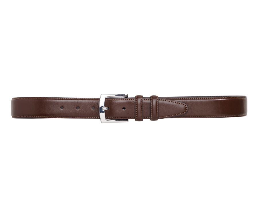 Patina Chestnut Luxury Belt for men - WESTGATE SILVER II