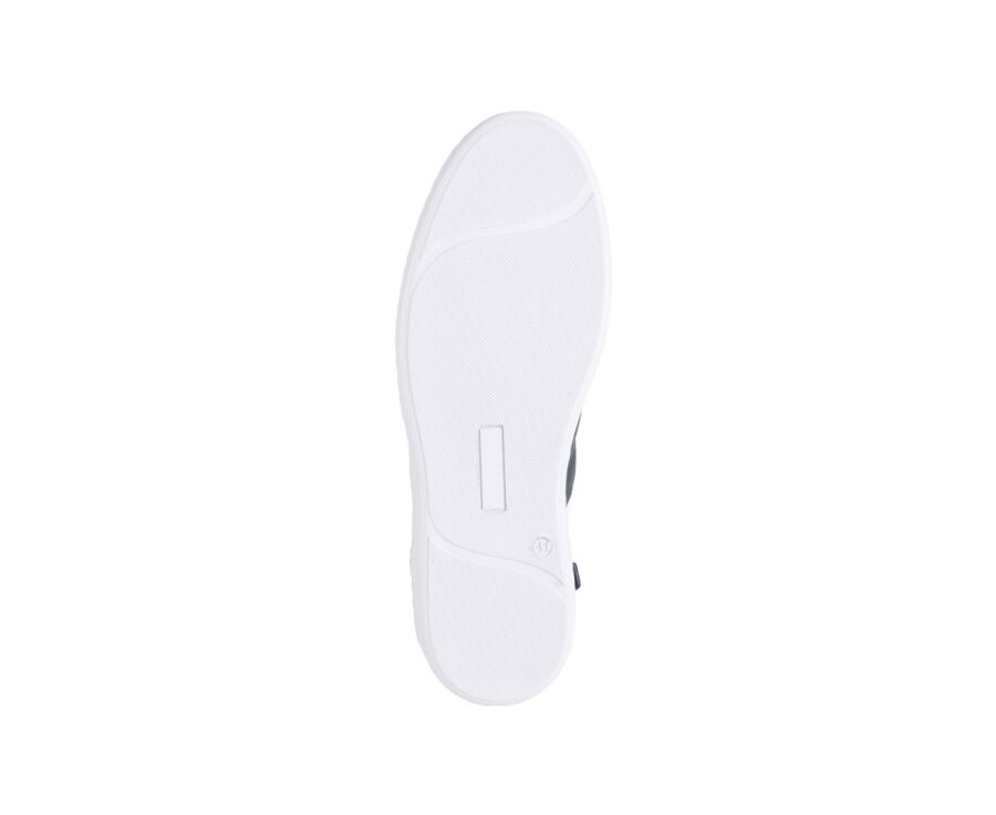 White Taupe and Green Men's leather Trainers - BERRINGA