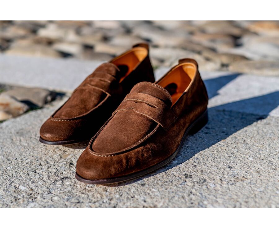Penny loafers suede discount