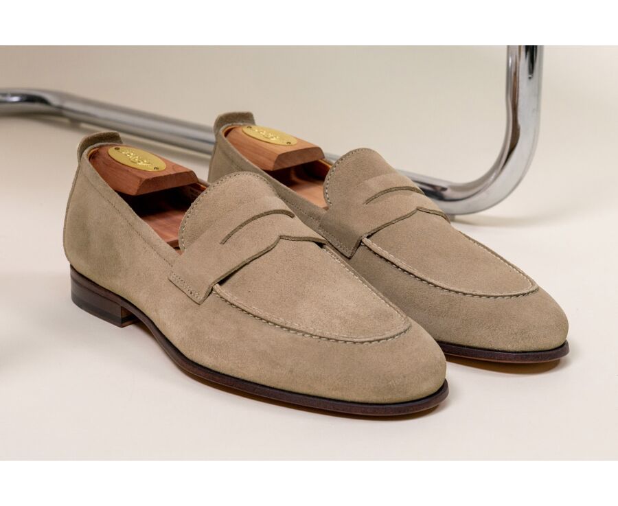 Men’s Loafer - Dark Beige Suede - CEVIO